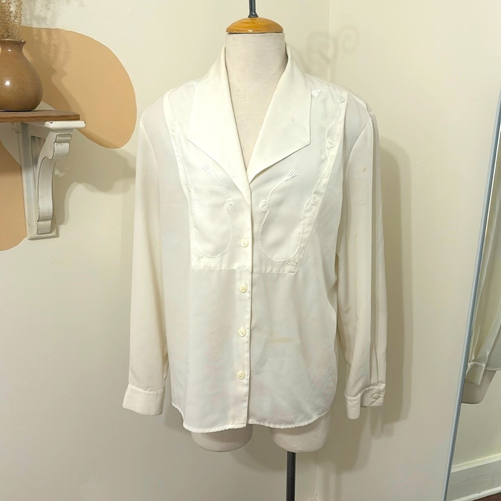 vintage white blouse